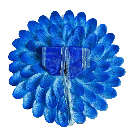 Elegant Blue Feather-Style Laddu Gopal Dress